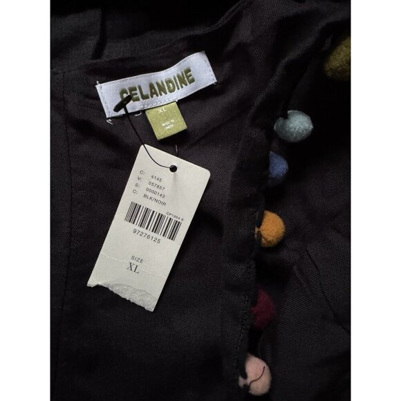 NWT Size XL - Anthro Celandine Linen Blend Pom-Pom Mini Shift Dress (NWT US$ 88) - Picture 16 of 16